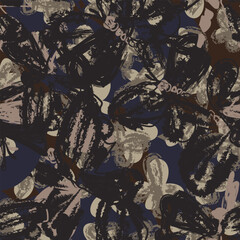 Neutral Colour Butterfly Abstract Brush Strokes Seamless Pattern Design