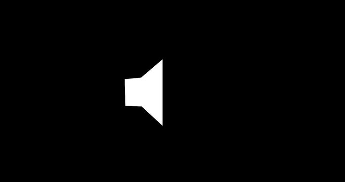 Sound Icon Animation &ndash; Audio Volume Symbol Vector for Media and Interface