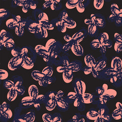 Pastels Butterfly Abstract Brush Strokes Seamless Pattern Design