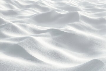 Smooth, gently undulating snow-covered landscape with soft shadows and subtle texture
