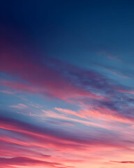 Obraz premium Stunning Pink and Blue Sunset Sky Background Elegant Visual Depth and Clarity