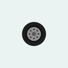 Car tire icon logo flat vector design