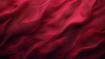 Obraz premium Soft flowing red fabric with gentle waves and folds creating a smooth, elegant texture and a sense of warmth and luxury