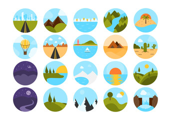 Landscape Rounded Flat Element