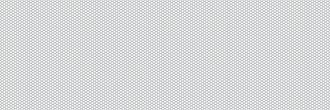 Fishing net seamless pattern. Mosquito protection flying insect plastic net. Football gates mesh texture. Basketball hoop pattern. Chain link fence. Vector illustration on white background.