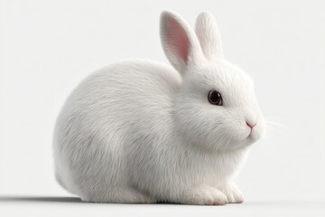 Fototapeta premium White bunny rabbit animal portrait