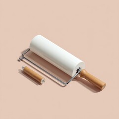Lint roller and refill pack on surface