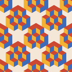 Obraz premium Trendy minimalist seamless pattern with abstract creative geometric composition