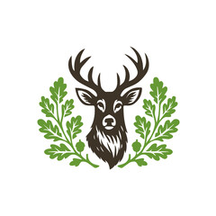 Deer Forest Logo design in vector 
