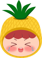 Cute Head Pineapple Crying
