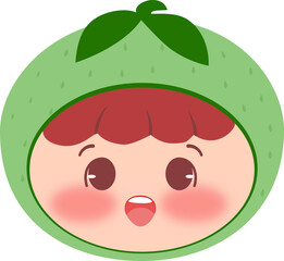 Cute Head Melon Happy