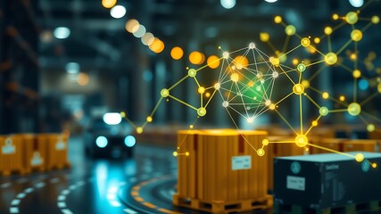 Smart logistics network automated warehouse and supply chain connectivity