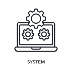 System Icon Outline Style. Vector Illustration For Graphic Design
