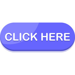 Blue Modern Click Here Web Button, SVG UI Vector Element