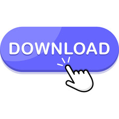 Modern Download Web Button, SVG UI Vector Element