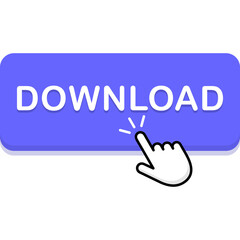 Modern Download Web Button, SVG UI Vector Element