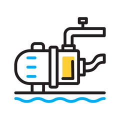 Vector multi color icon for Pool pump