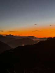 Fototapeta premium sunset in the mountains
