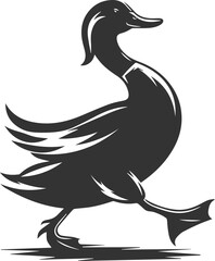 Bird silhouette of a duck vector illustration