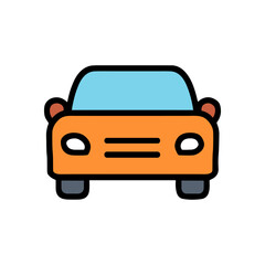 Cartoonstyle auto vehicle icon. Icon symbol illustration