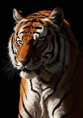 Fototapeta premium Majestic tiger portrait celebrating international tiger day for wildlife conservation awareness