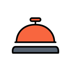 Elegant hotel service bell illustration. Icon symbol illustration