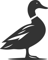 Bird silhouette of a duck vector illustration