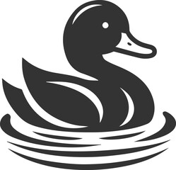 Bird silhouette of a duck vector illustration