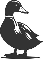 Bird silhouette of a duck vector illustration