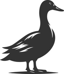 Bird silhouette of a duck vector illustration