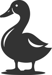 Bird silhouette of a duck vector illustration