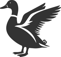 Bird silhouette of a duck vector illustration