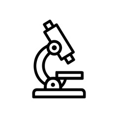 Microscope Investigating the Invisible World. Icon symbol illustration