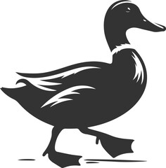 Bird silhouette of a duck vector illustration