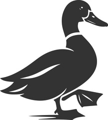 Bird silhouette of a duck vector illustration