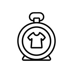 Tshirt inside a container icon. Icon symbol illustration