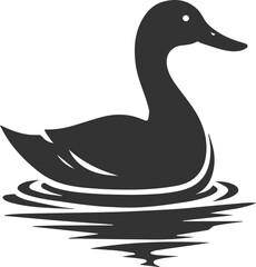 Bird silhouette of a duck vector illustration
