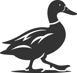 Bird silhouette of a duck vector illustration
