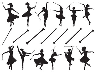 BATON TWIRLING SILHOUETTE