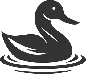 Bird silhouette of a duck vector illustration