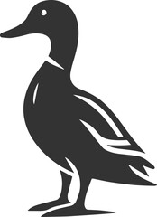 Bird silhouette of a duck vector illustration