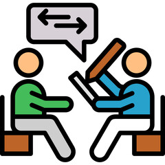 Therapist Session lineal color icon