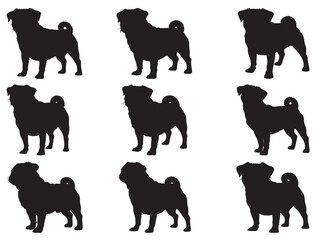 Naklejka premium CHUG DOG SILHOUETTE