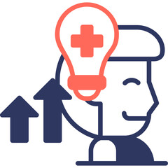 Mental Fatigue mixed color icon