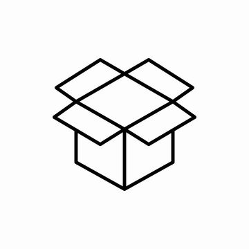 empty box container icon vector sign