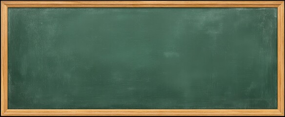 The classic green chalkboard ready for educational insights and creativity.