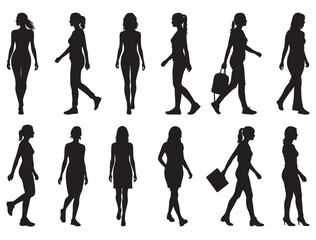 GIRL WALKING SILHOUETTE
