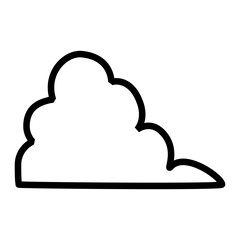 Cumulonimbus summer cloud icon illustration