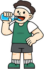 물 마시는 남자