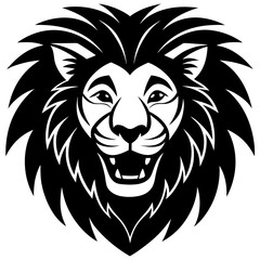 lion head vector illustration  on white background